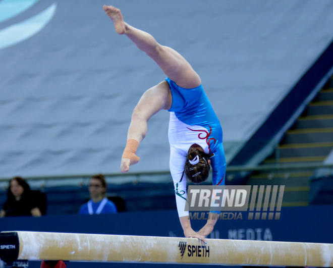 Bakıda idman gimnastikası üzrə Dünya Kuboku yarışlarının ikinci günü start götürüb. Azərbaycan, 20 fevral, 2016